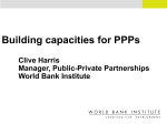 The World Bank is stepping up efforts to build capacities for PPPs