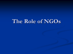The Role of NGOs - Stakeholder Forum