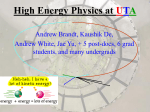 Why High Energy Physics At UTA??