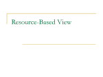 Resource Based View (RBV)