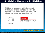 Divide both sides by 8 to undo the multiplication