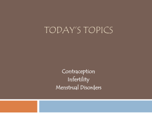 PMS, Contraception, and Infertility