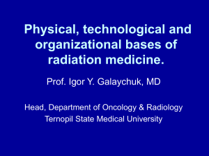 01 physical, technological and organizational bases of radiation
