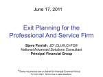 Exit Planning for the Professional (and service) Firm