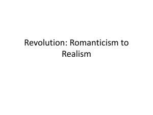 Revolution: Romanticism to Realism