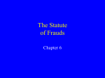 Chapter 15 The Statute of Frauds