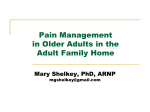 Pain Management in Older Adults in Adult Family Homes