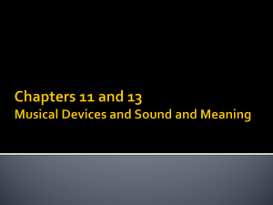 Sound and Meaning - OSH AP English 12 Literature and