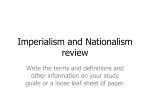 Imperialism and Nationalism review