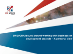 DFID/ODA issues around working with business on
