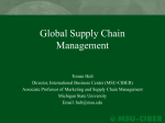 Global Supply Chain Management - CIBER