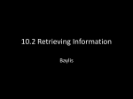 10.2 Retrieving Information