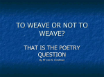 Weaving Poetry Effectively