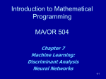 Chap. 7 Machine Learning: Discriminant Analysis