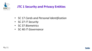 JTC 1 Security and Privacy