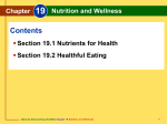 Chapter 19 Nutrition and Wellness