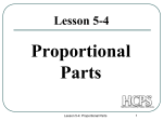 Proportional Parts Lesson 5-4