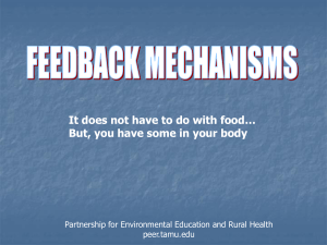 feedback mechanism PowerPoint - Partnerships for Environmental