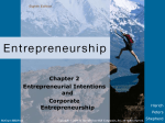 Chapter 2 Entrepreneurial Intentions and Corporate Entrepreneurship