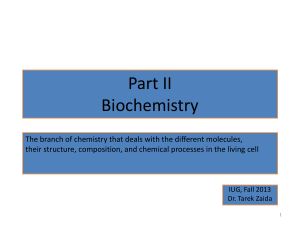 Part II Biochemistry