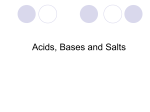 Acids, Bases and Salts - White Plains Public Schools