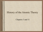 History of the Atomic Theory