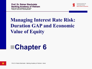 Managing Interest Rate Risk: Duration GAP and Economic