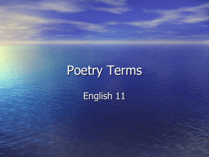 Poetry Terms - Learn District 196