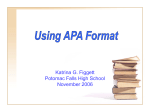 Using APA Format
