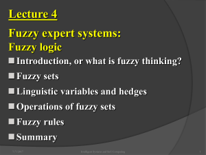 Fuzzy Sets - Computer Science | SIU