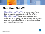 Max Yield Data - ESP Solutions Group