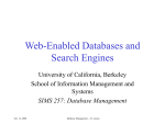 Database Management - Courses - University of California, Berkeley