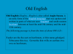 Old English - TeacherWeb