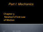 Chapter 3 Newton`s First Law