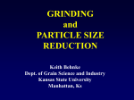 Grinding and PARTICLE SIZE REDUCTION