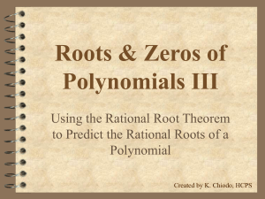 Rational Root Theorem