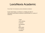 LexisNexis Database Presentation