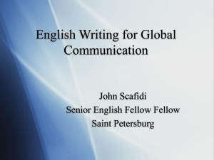 English Writing for Global Communication