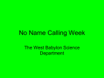 No Name Calling Week PowerPoint