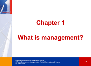 What is management?