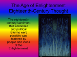 The Age of Enlightenment Eighteenth-Century Thought