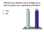 Should you always use a budget as a tool to guide your spending