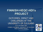 finnish-heqc-hdi`s project - Council on Higher Education