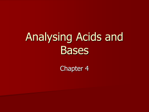 Analysing Acids and Bases