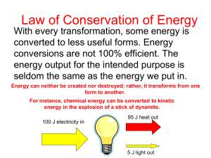 Types and Forms of Energy