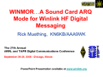 WINMOR…A Sound Card ARQ Mode for Winlink HF
