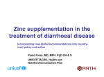 Zinc supplementation and the treatment of diarrhoeal disease