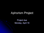 Aphorism Project