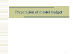 Preparation of master budget