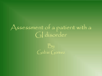 Assessment of a patient with a GI disorder